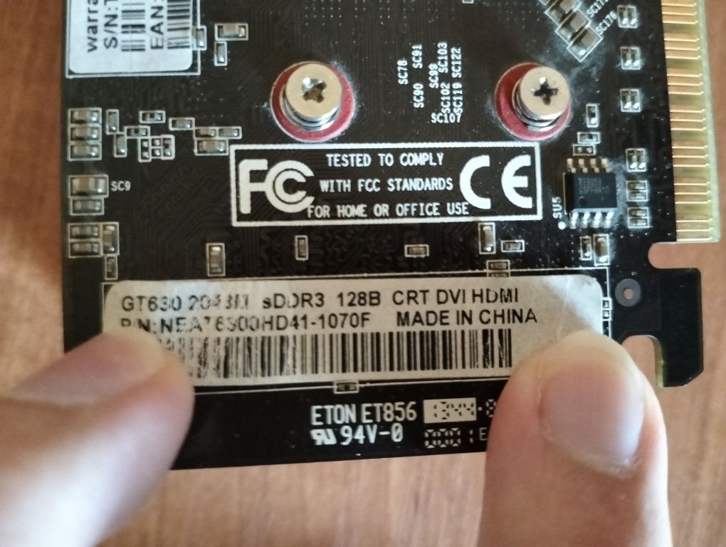 Видеокарта для ПК GT630. НЕ РАБОТАЕТ