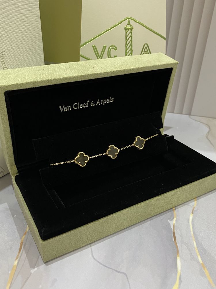 Золотой браслет Van Cleef. Италия 585. Брендовая упаковка.Доставка