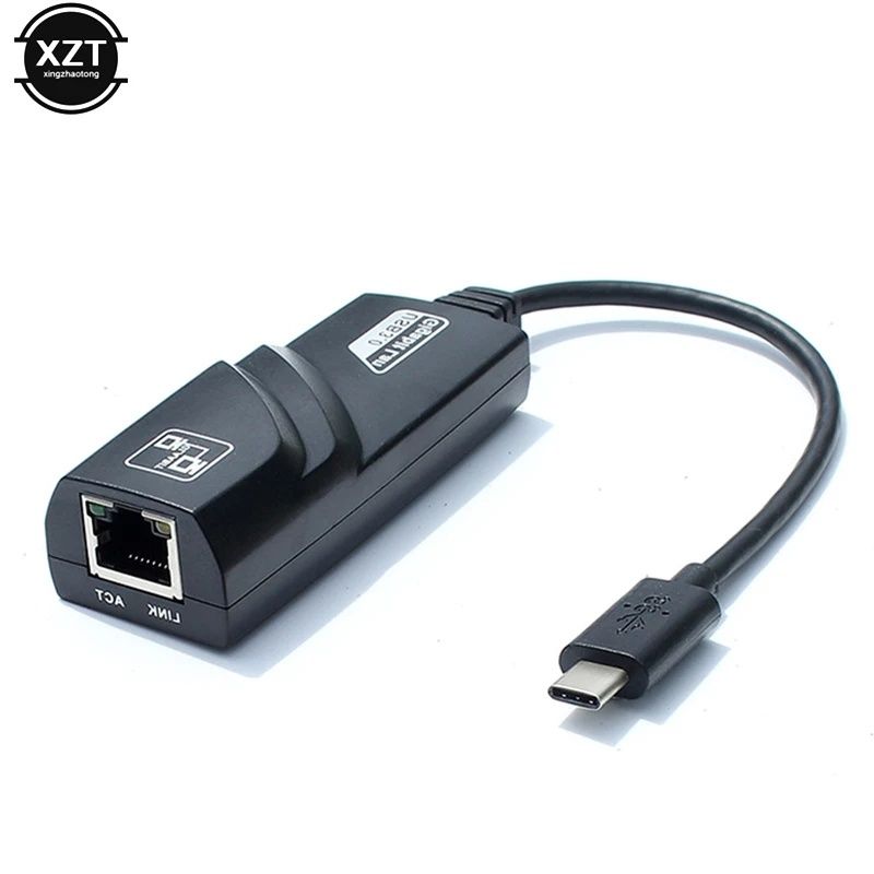 Переходник TYPE C на LAN Ethernet RJ45 до 1000мб/с. Алматы.