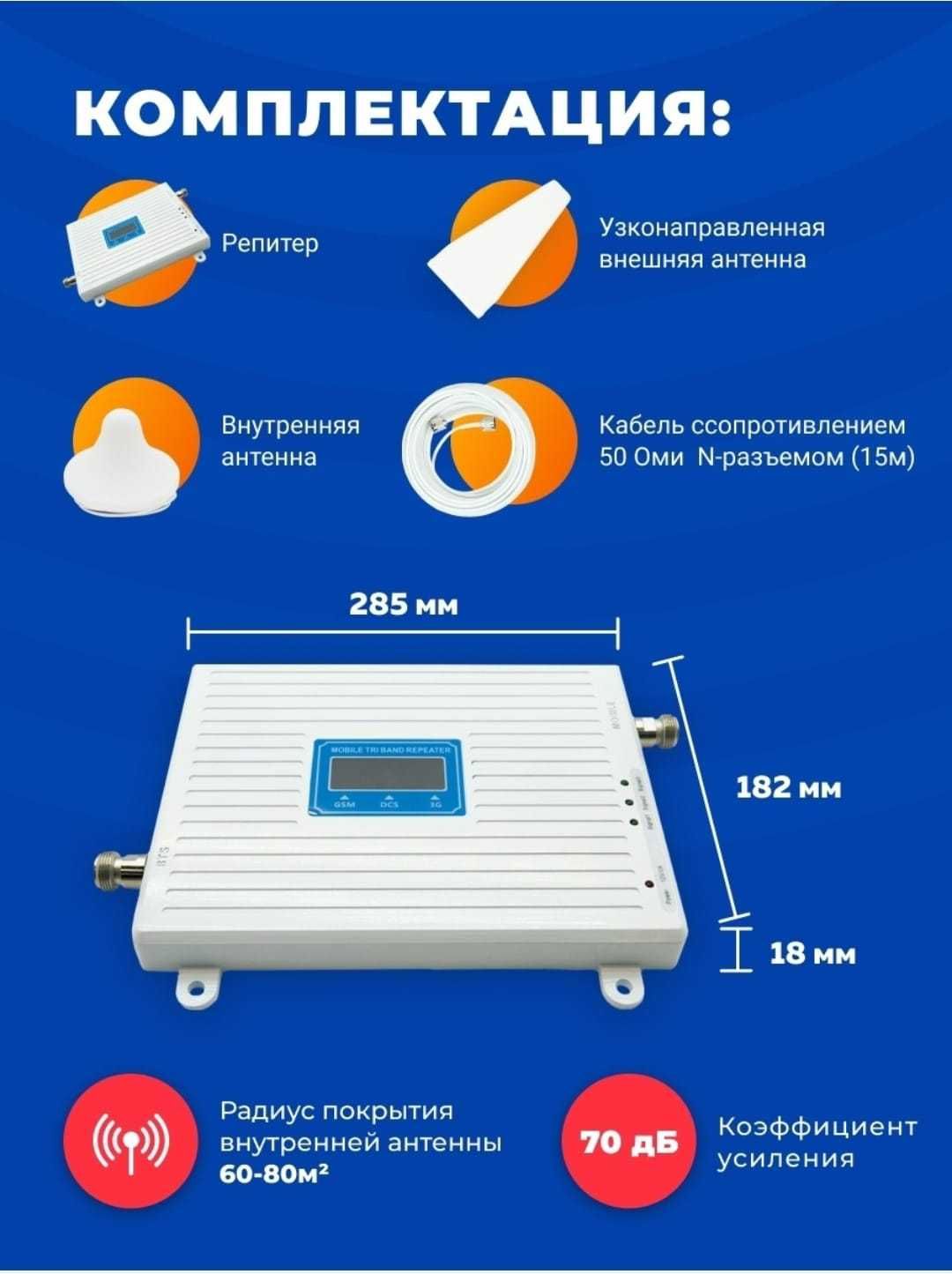 Усилители (репитер) сигнала сотовой связи 3G/4G/5G