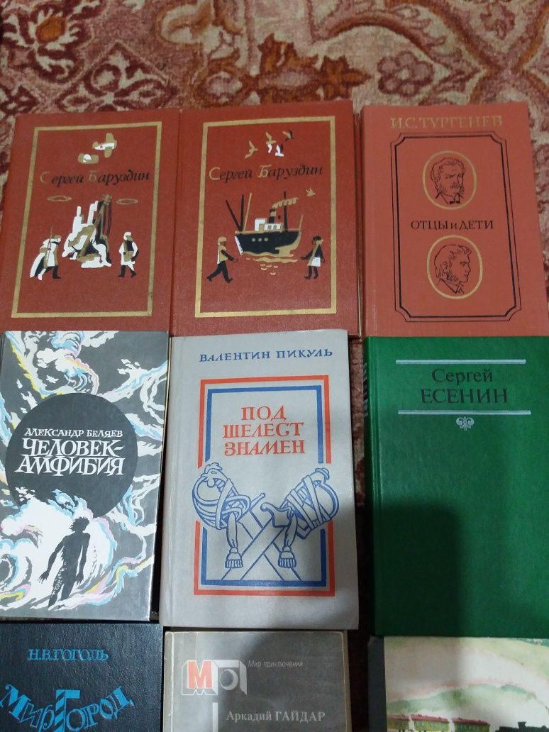 Книги разные: классика, сказки, технические.
