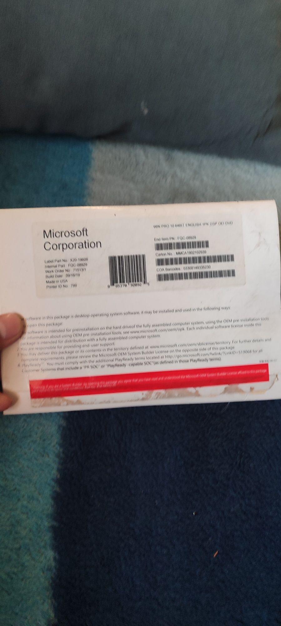 Windows 10 pro 64bit OEM новый