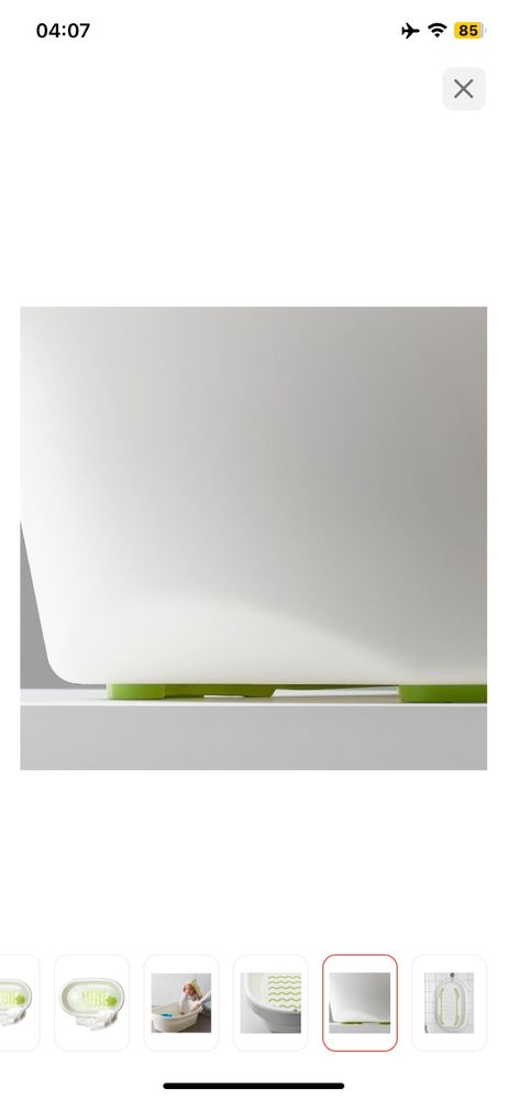 Детская ванночка IKEA Лэтсам, 73x43 см, белый, зеленый