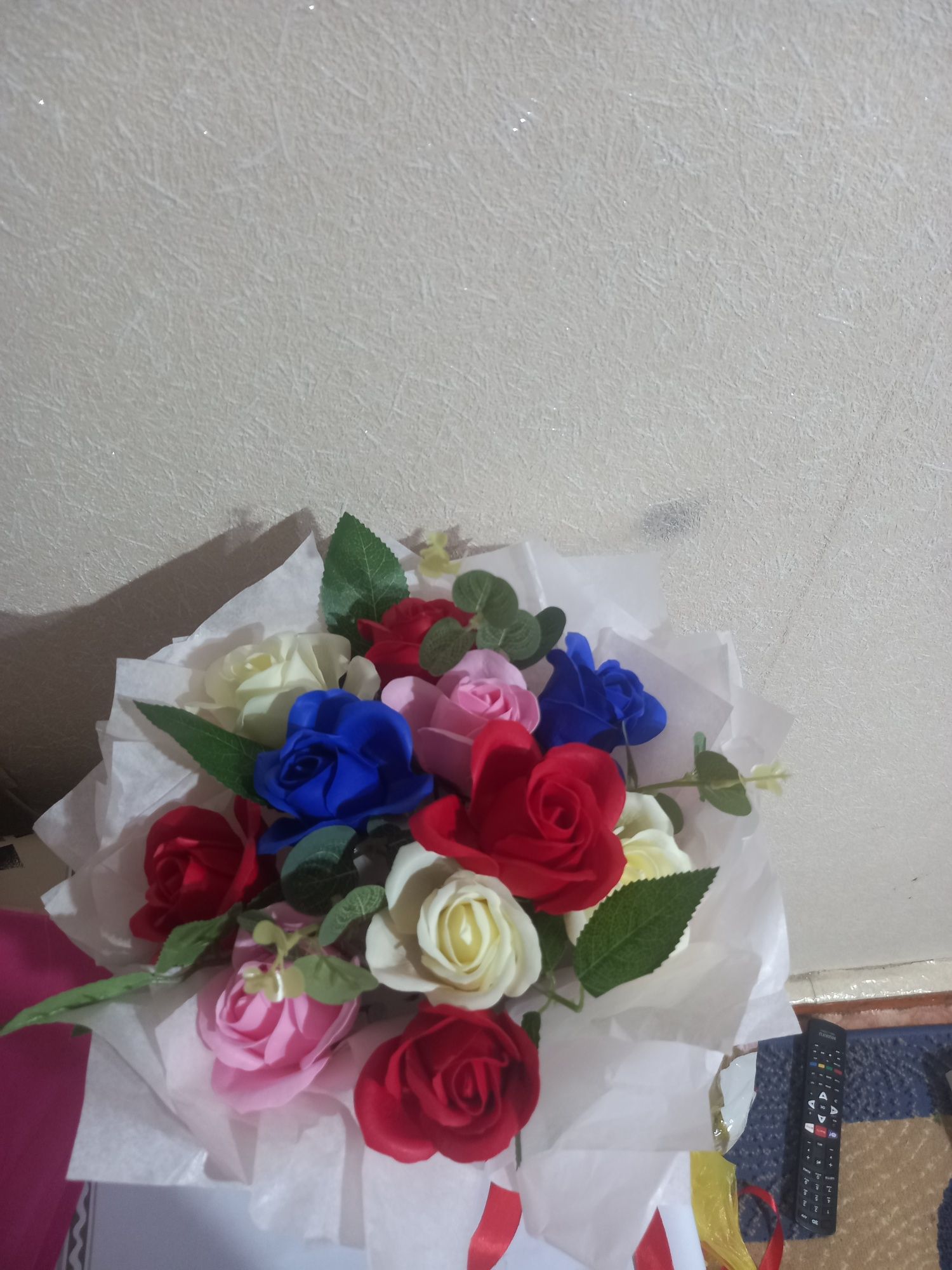 Букет из мыльных роз