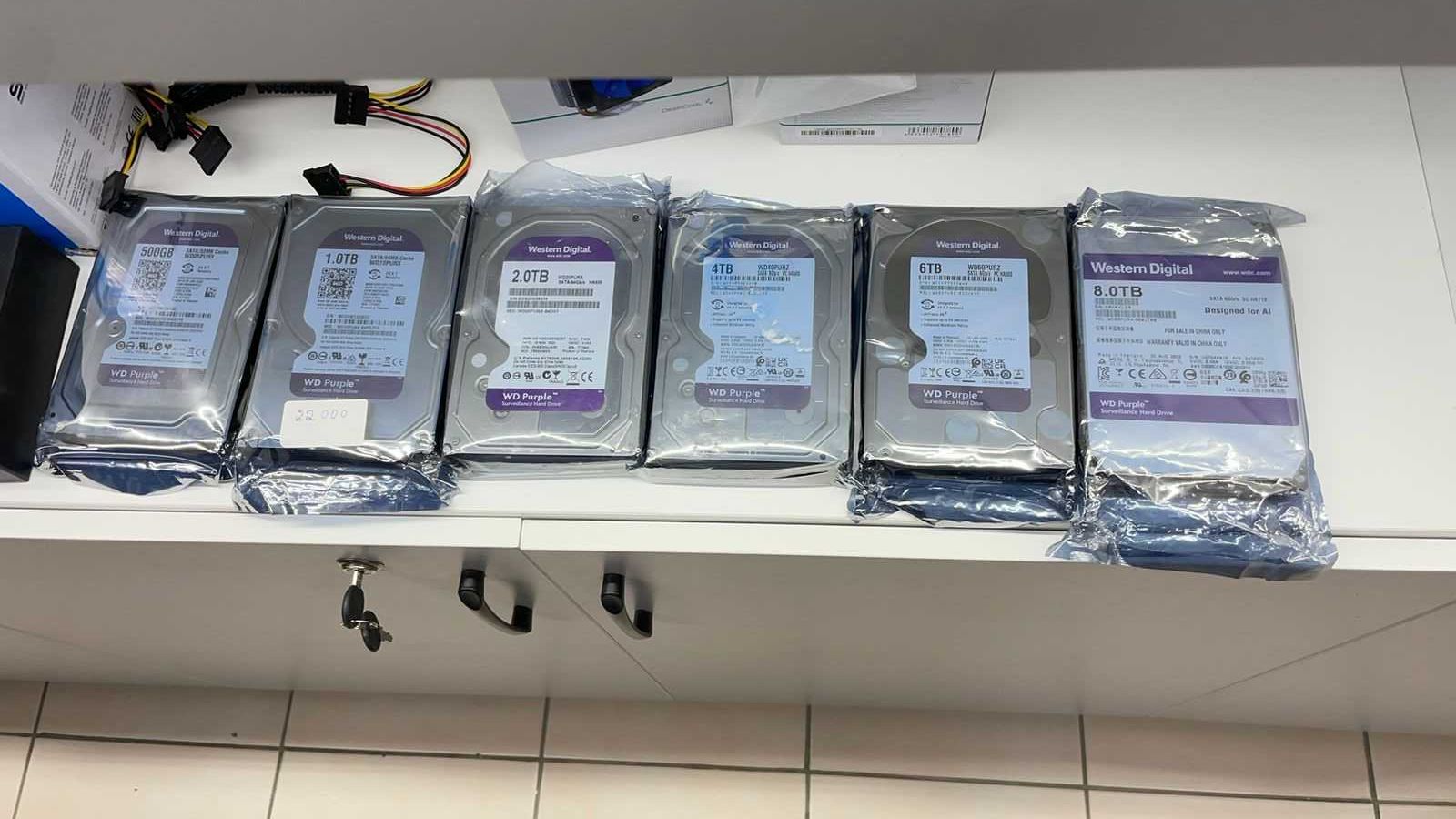 Western digital Жесткий диск 1ТБ, 2ТБ, 4ТБ, 8ТБ для видеонаблюдения