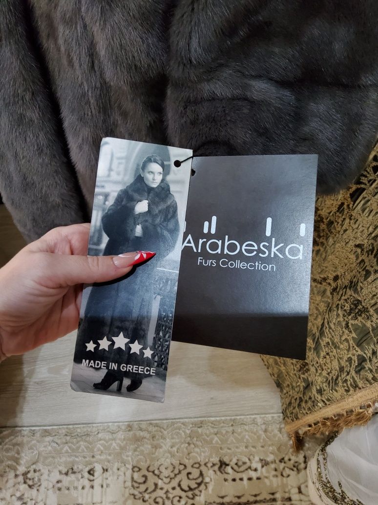 Норковая Шуба,Новая,Греция,Шикарный мех ,Супер качество,фирма ARABESKA
