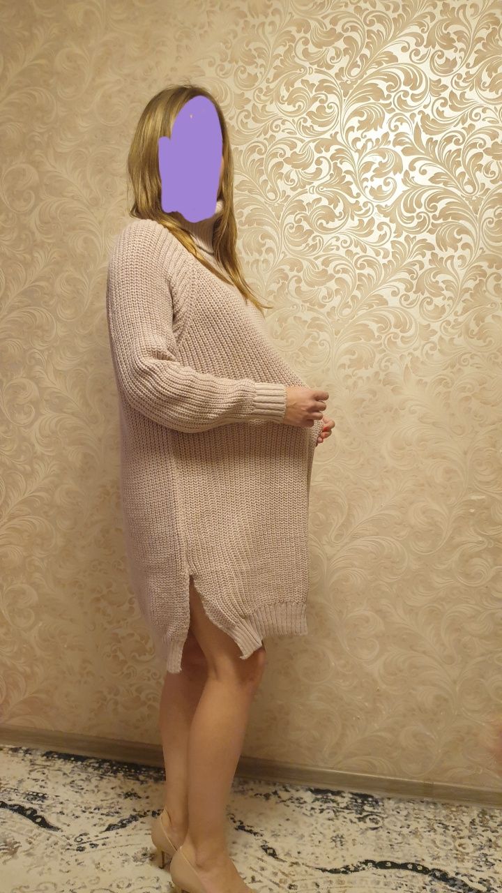 Платье шерстяное офисное