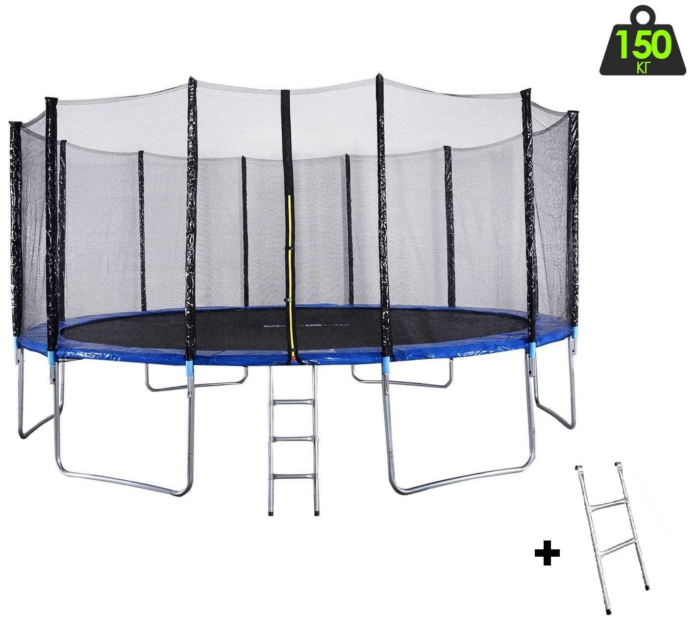 Батут 488см с защитной сеткой и лестницей FitTop-16FT