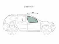 Стекло боковое опускное Dacia Duster