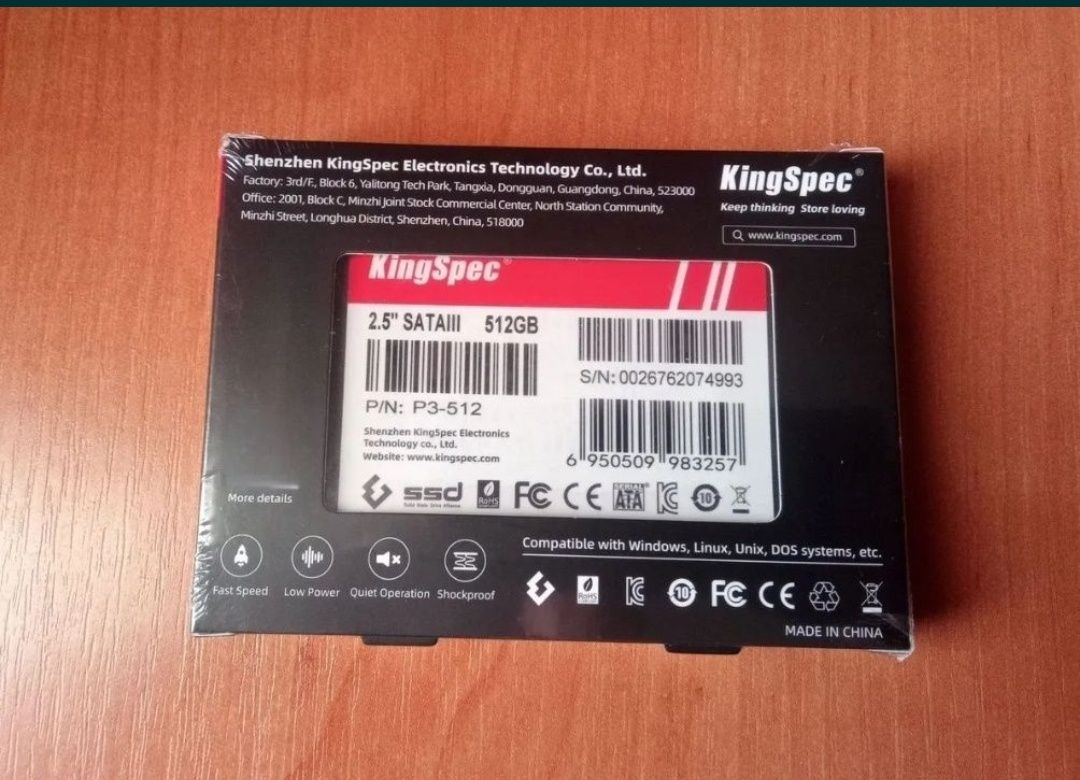 Диск SSD 512 Gb, Новыe!  ССД Жесткий диск