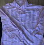 Блузка в полоску, розовая ,XL