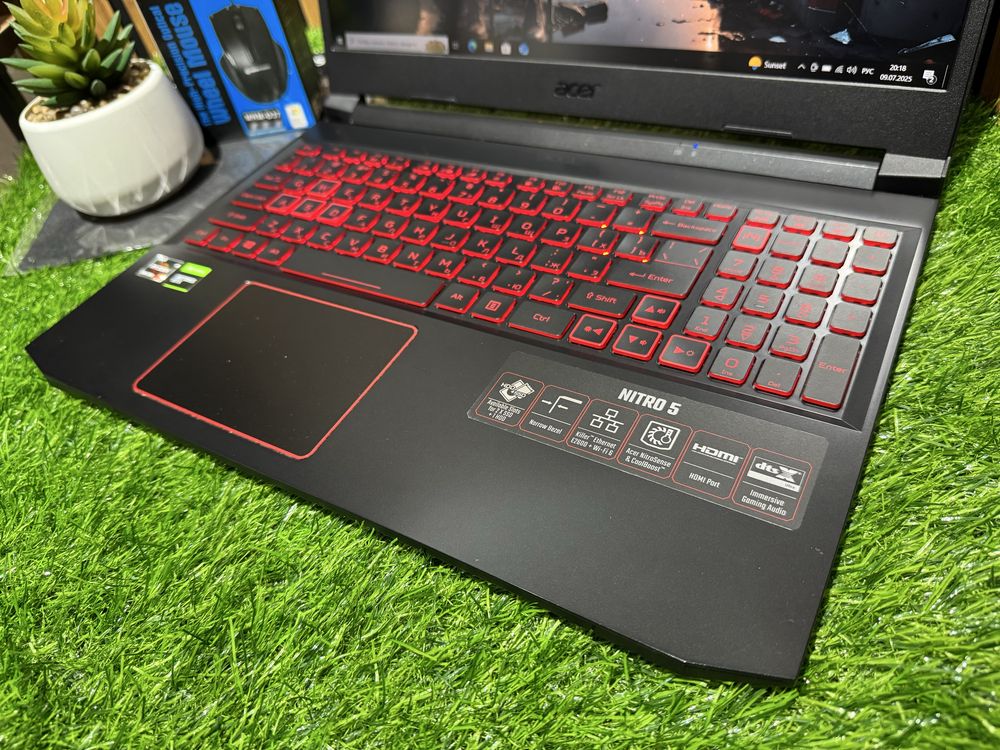Мощный Ноутбук Acer Nitro 5 AMD Ryzen5-4600H/16GB/SSD512/GTX1650/120Hz