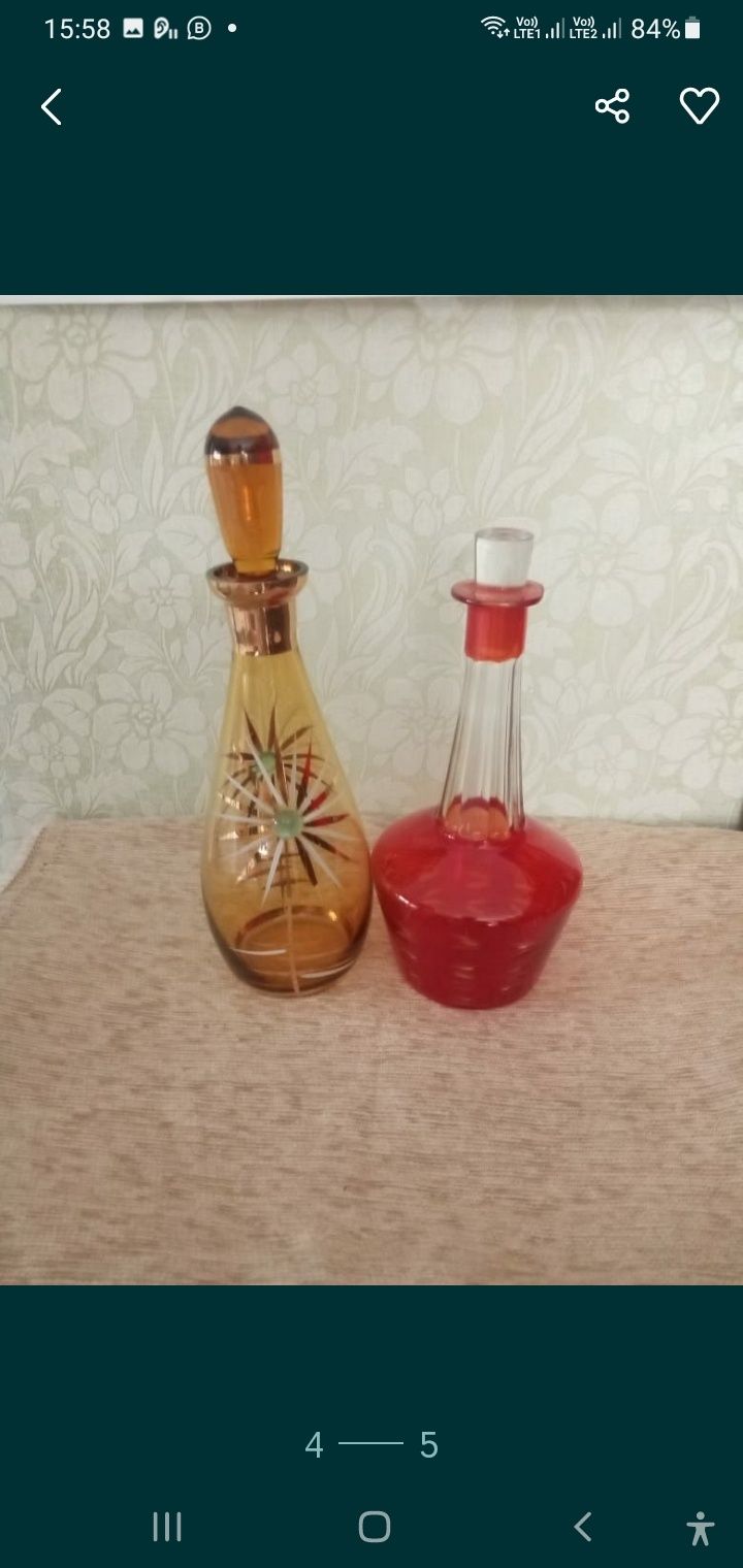 Графины Чешское стекло.