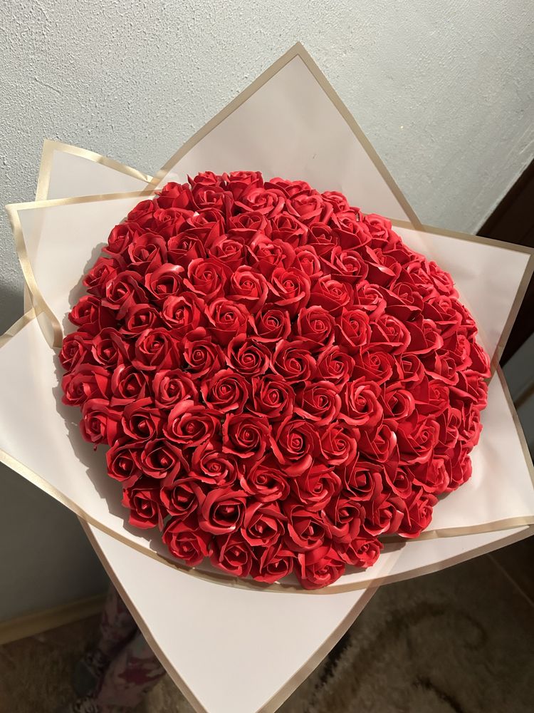 Букет из мыльных роз