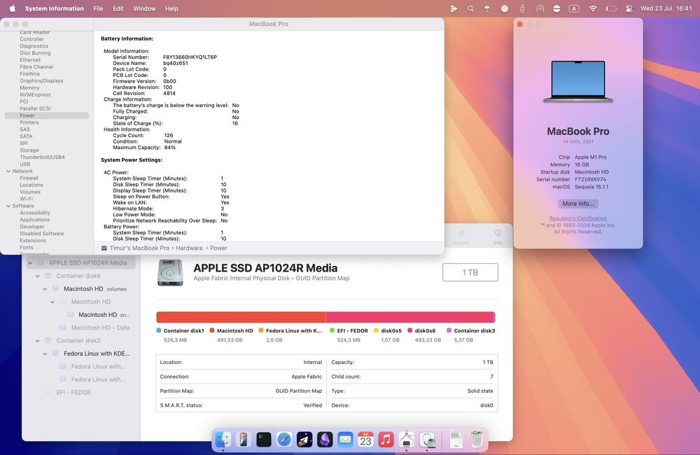 Macbook Pro 14 m1 Pro (2021, 1Тб)