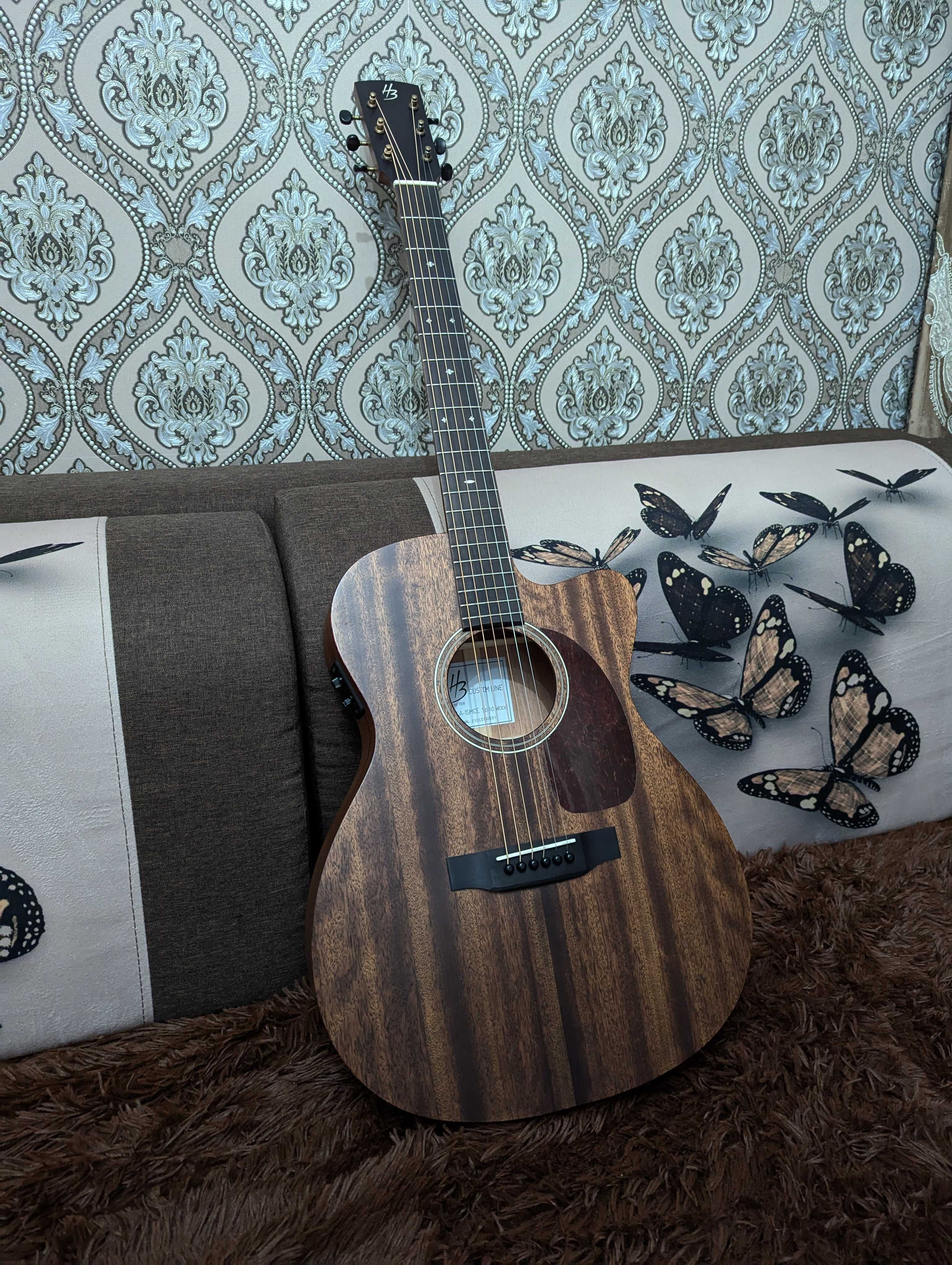 Гитара полностью массив акустическая Harley Benton CLA-15MCE SolidWood