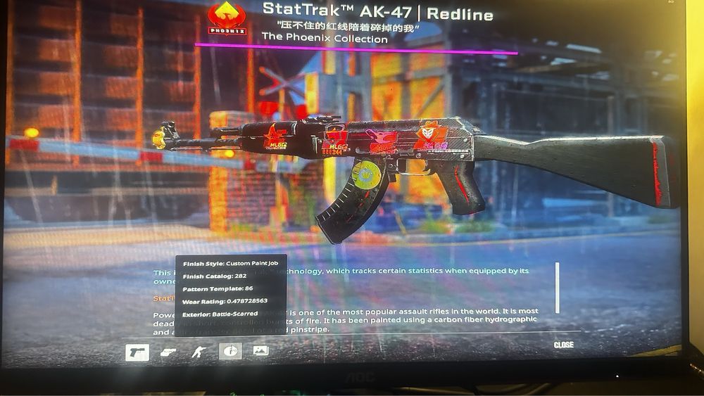 Скины Кс 2, Ak-47 redline, Дигл со стикерами