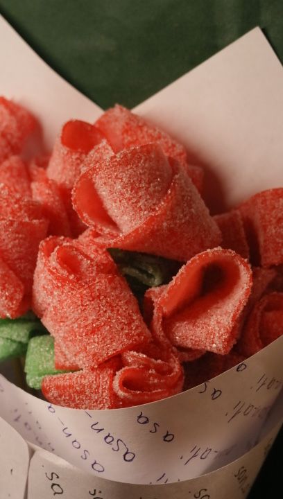 Подарок на 8 марта, букет из вкусных мармеладкок