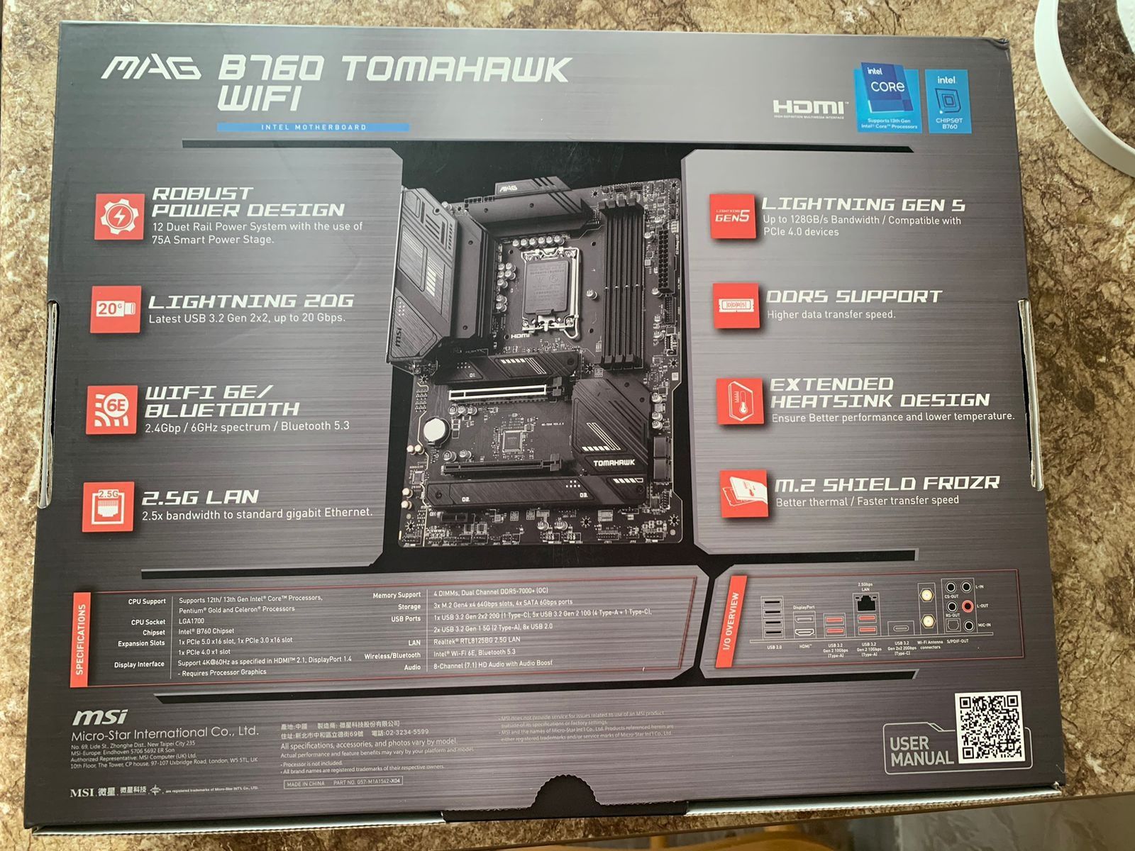 Продам материнскую плату MAG B760 TOMAHAWK WIFI
