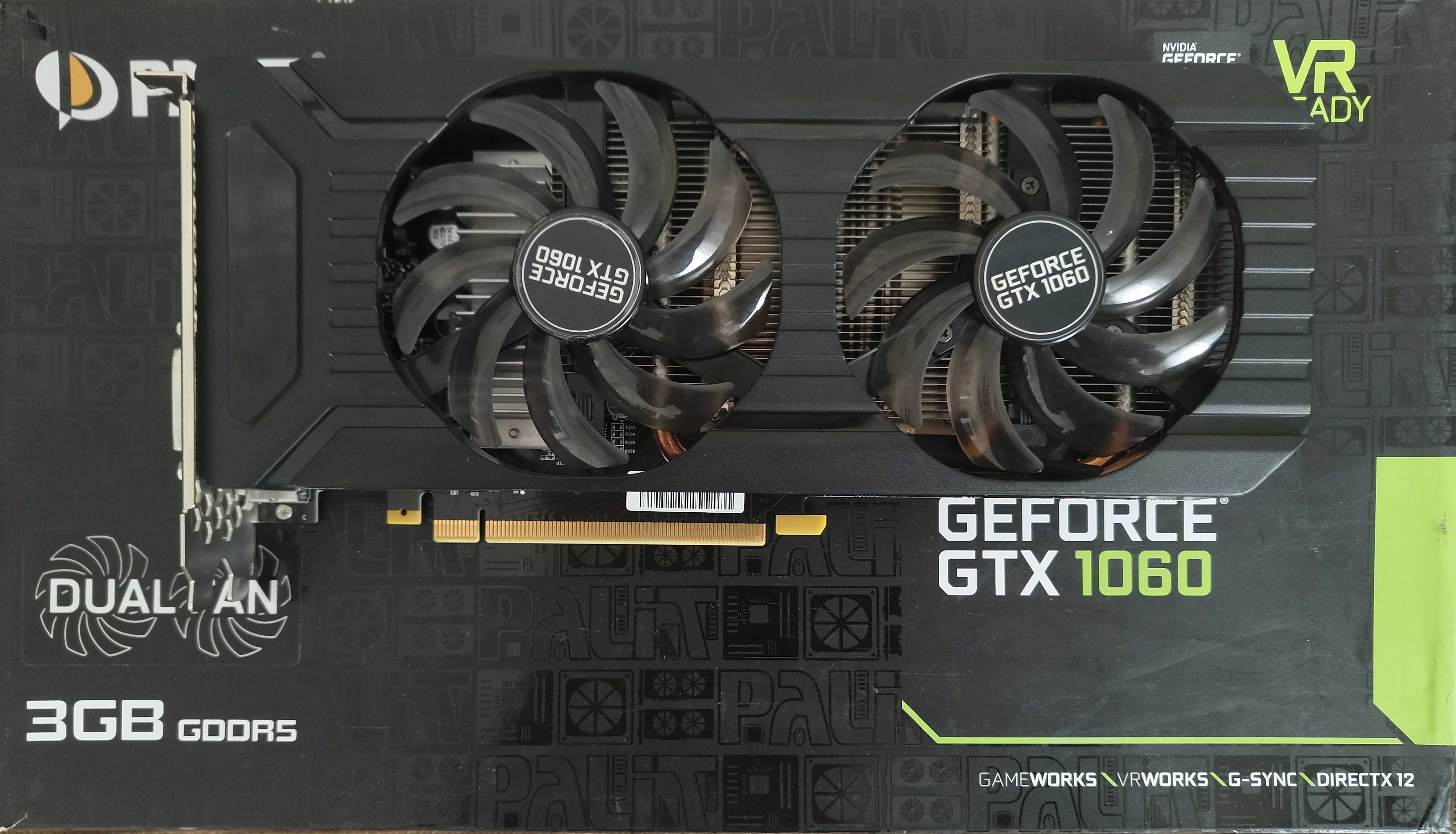 Продам видеокарту Palit GTX 1060 3Gb