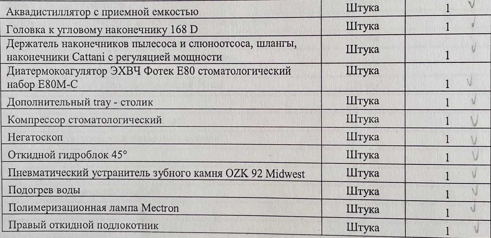 Реализуется стоматологическое оборудование — основные средства и ТМЗ.