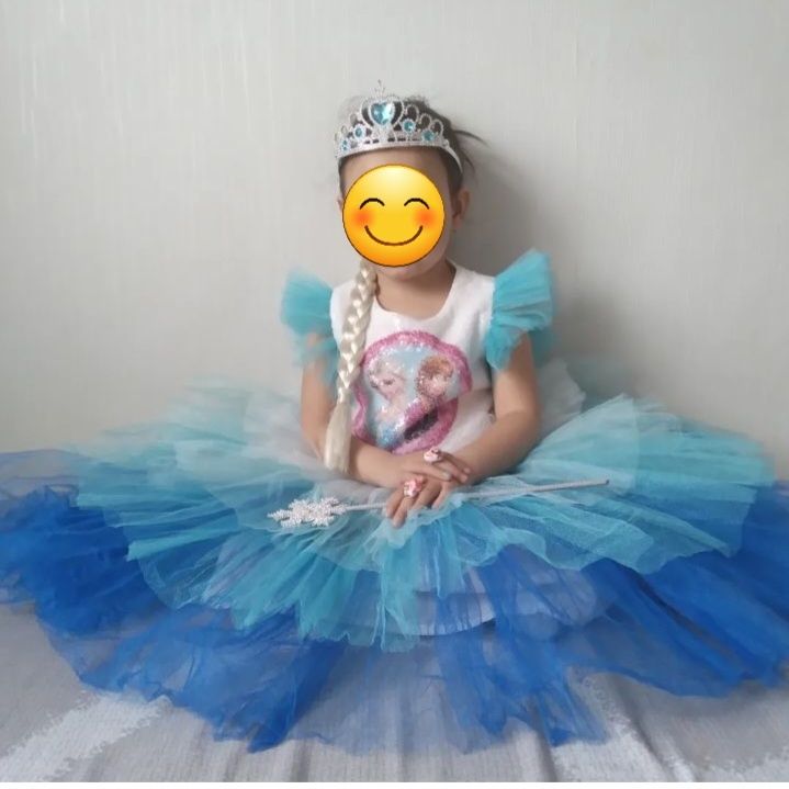Платье "Эльза" из мультика "Холодное сердце"пышное нарядное