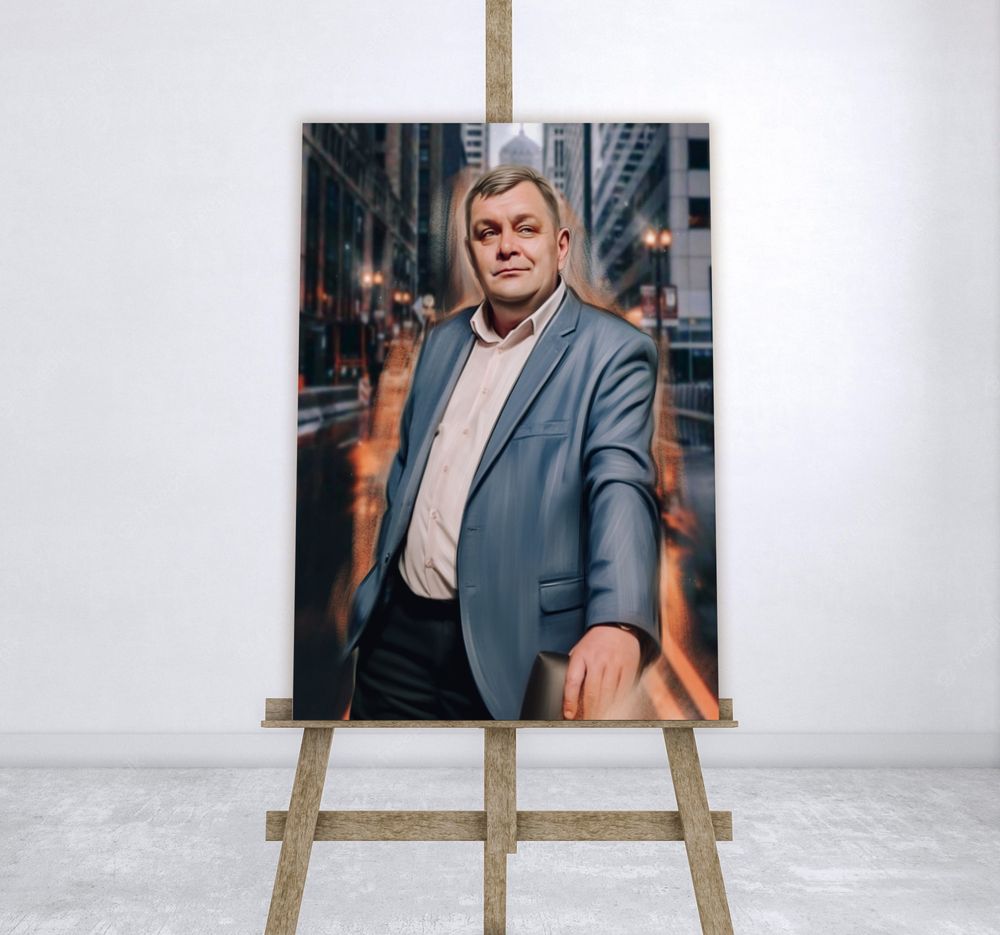 Портрет фотомозаика коллаж звездная карта на холсте подарок