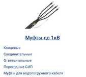 Муфты от 0,4 до 10кВ