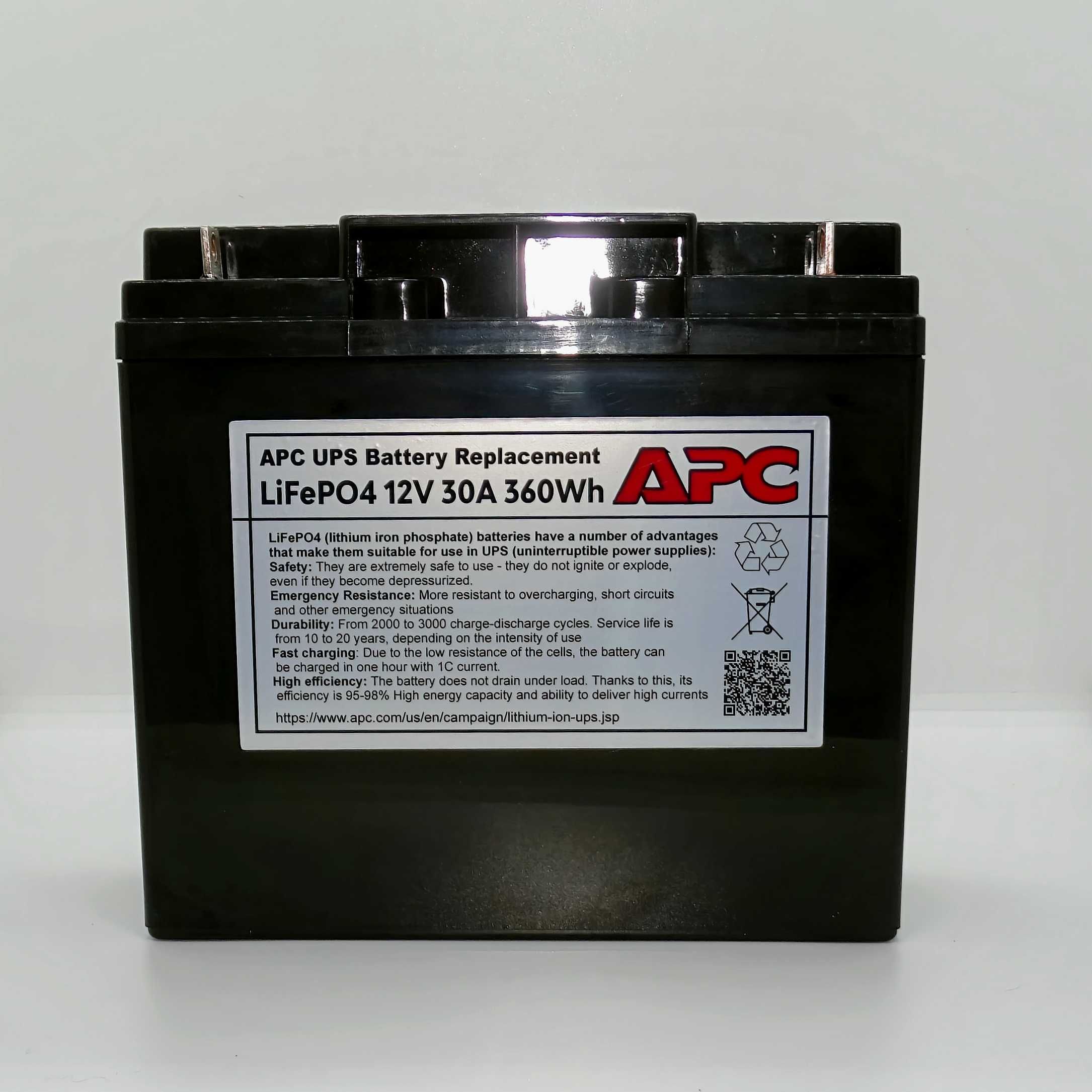 LiFePO4 аккумулятор для UPS APC. RBC7. RBC55. Литий-железо-фосфатный