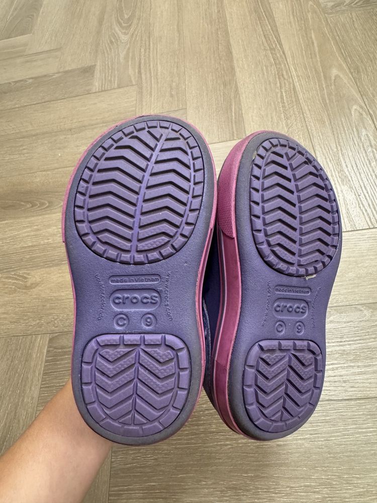 Сапоги crocs c9 деми фиолет/ Сапоги crocs c9 на дождь осень желтые