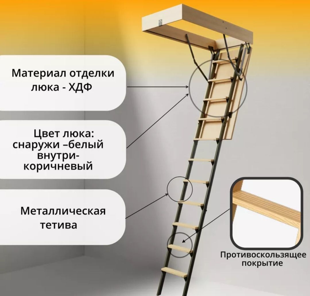 Продам лестницу чердачную выкатную