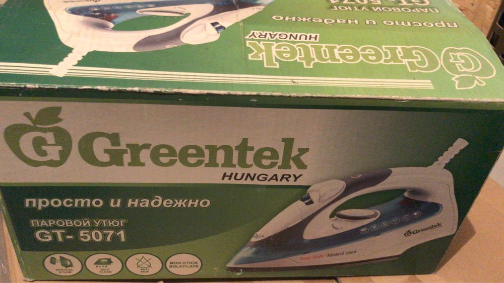 Утюг Greentek (Гринтек) новый (подошва керамическая) 2000 Вт