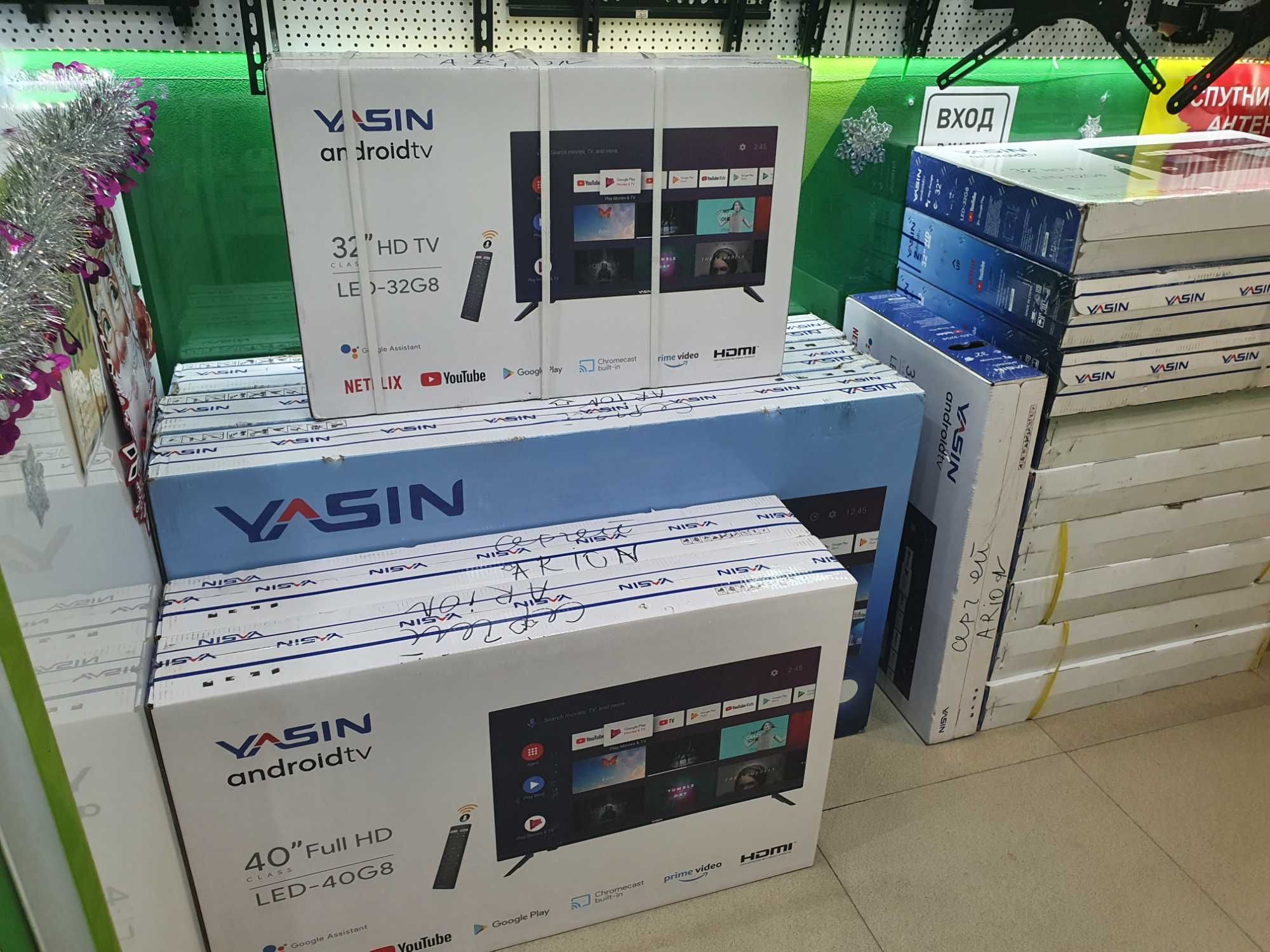 НОВИНКА 2024! Smart Телевизор Yasin Android 13 с гол. поиск