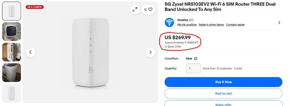 Продам 5G Роутер Zyxel NR5103EV2, или обмен на AirPods