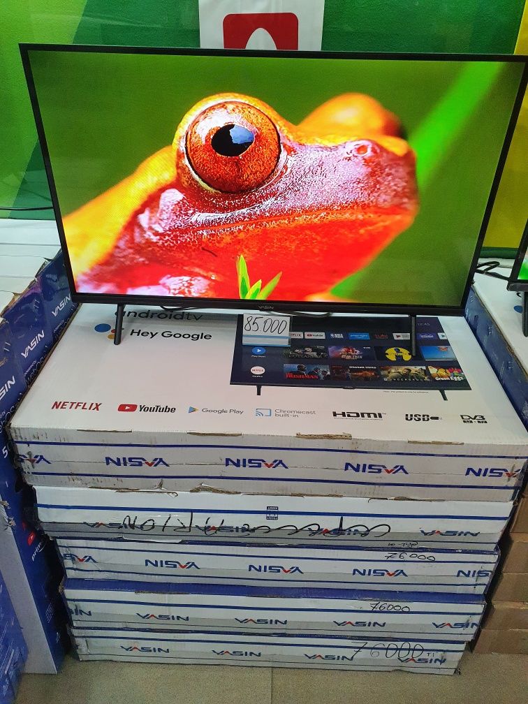 НОВИНКА 2024! Smart Телевизор Yasin Android 13 с гол. поиск