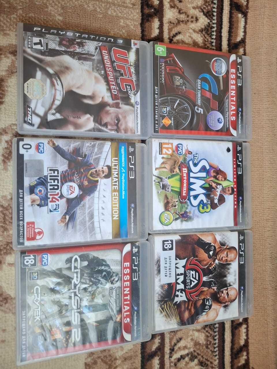 Продаю PlayStation 3 + 6 игр без геймпадов