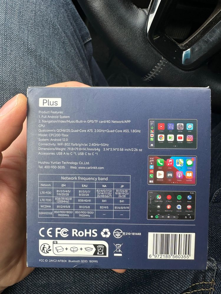 CarlinKit адаптер CPC200-T-BOX plus 8/128гб