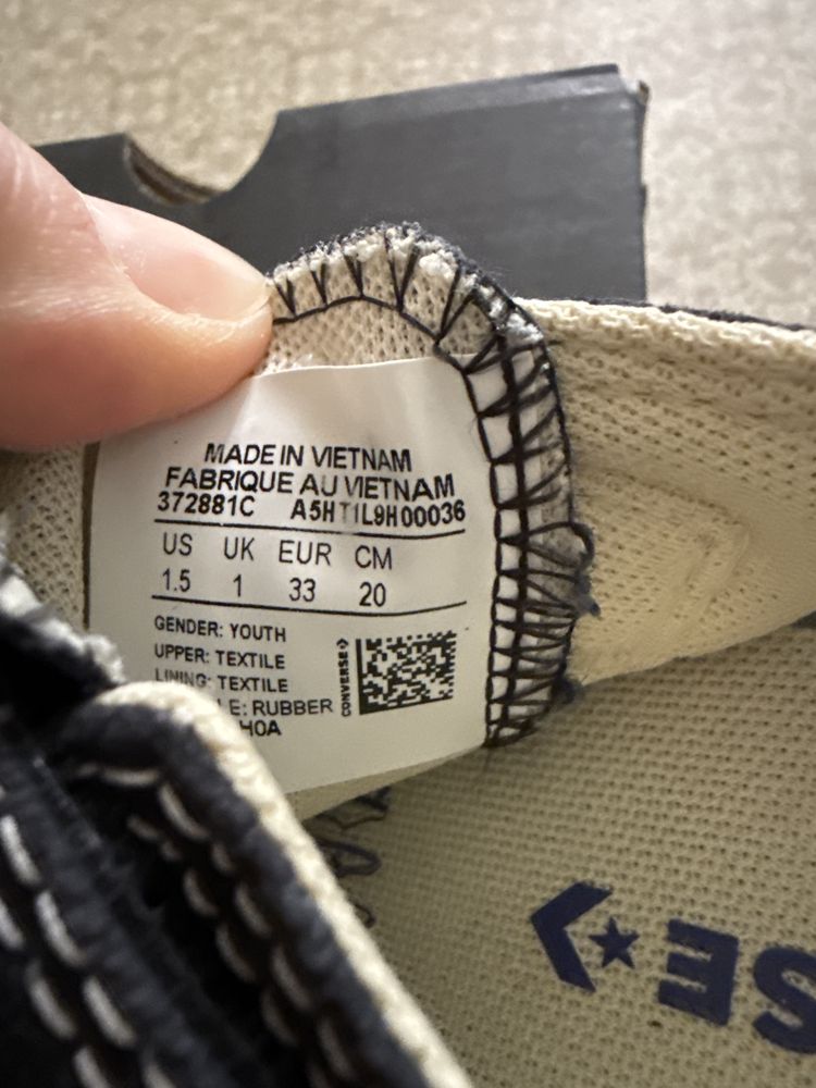 Кеды детские Converse p 33 оригинал