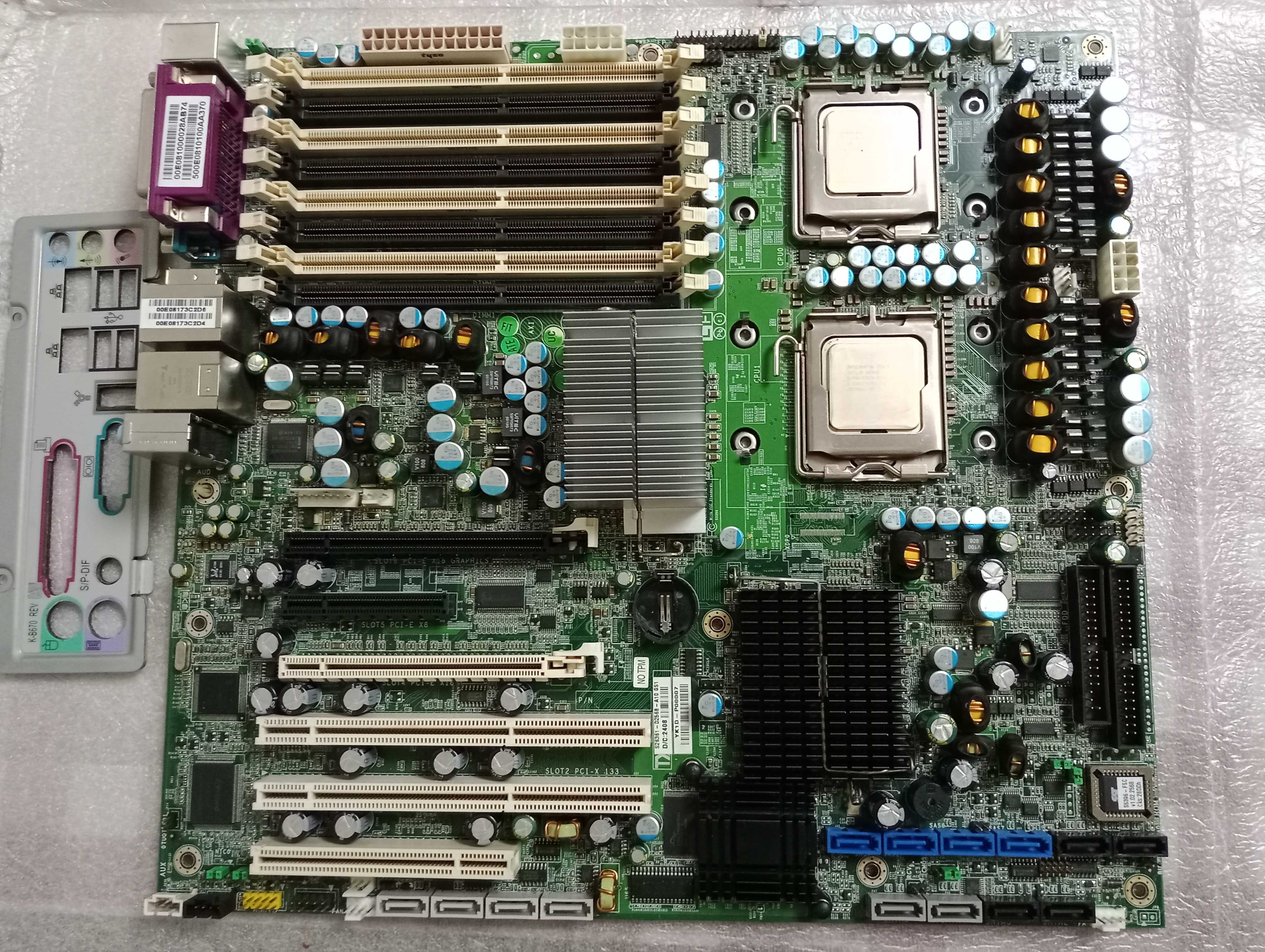 Материнская плата на запчасти и два процессора Xeon E5410