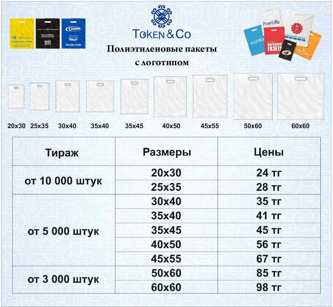 Пакет с логотипом. Полиэтилен. Бренд пакет