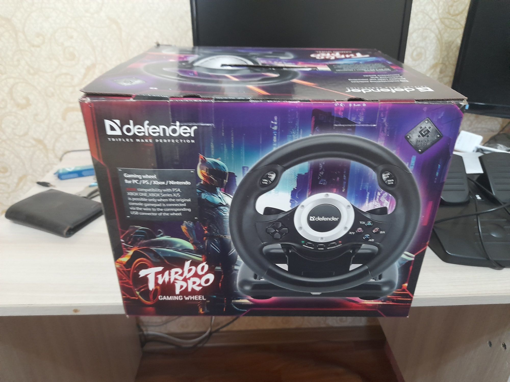 Игровой руль defender turbo pro