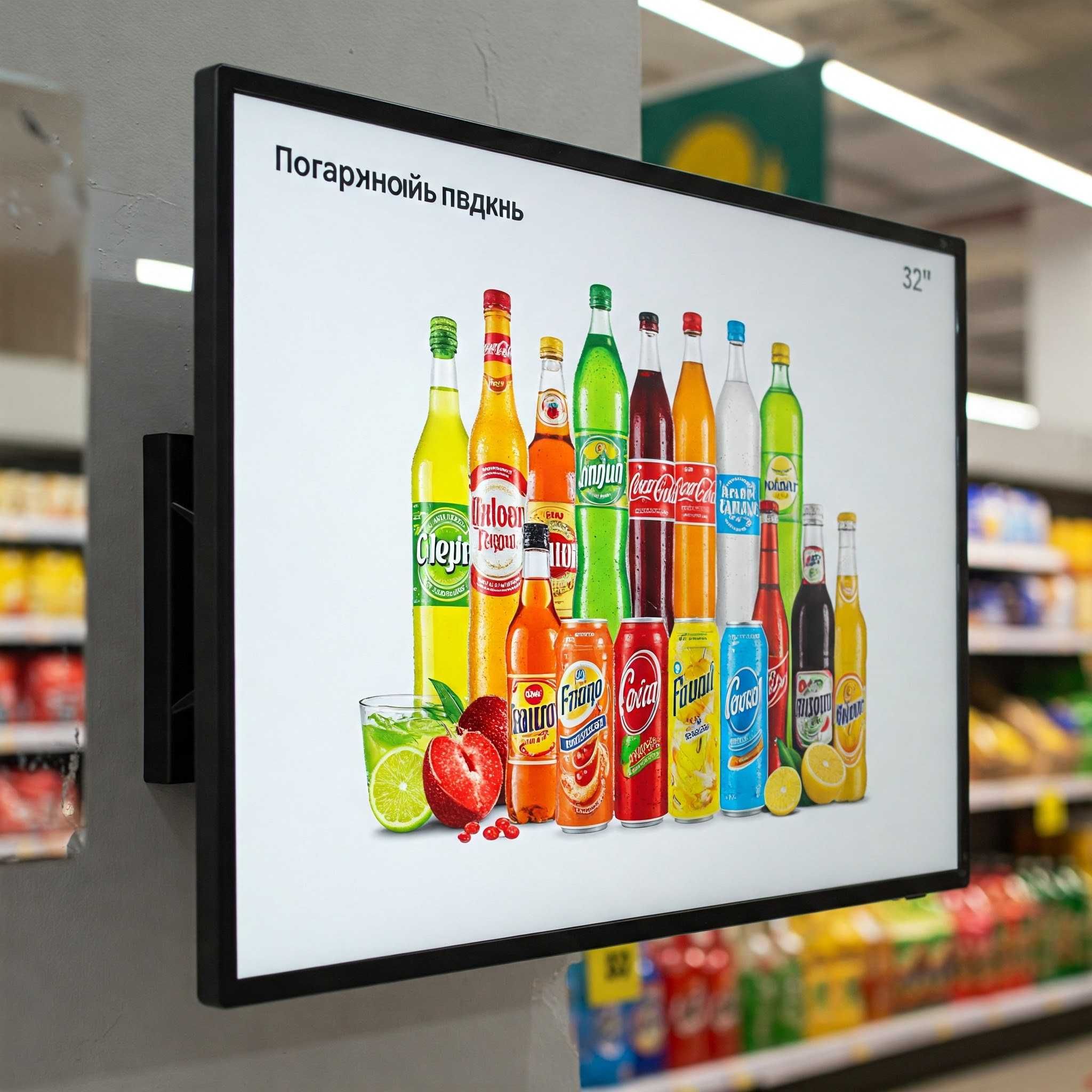 Монитор для рекламы 32" Android, WiFi, 4G, удаленное управление