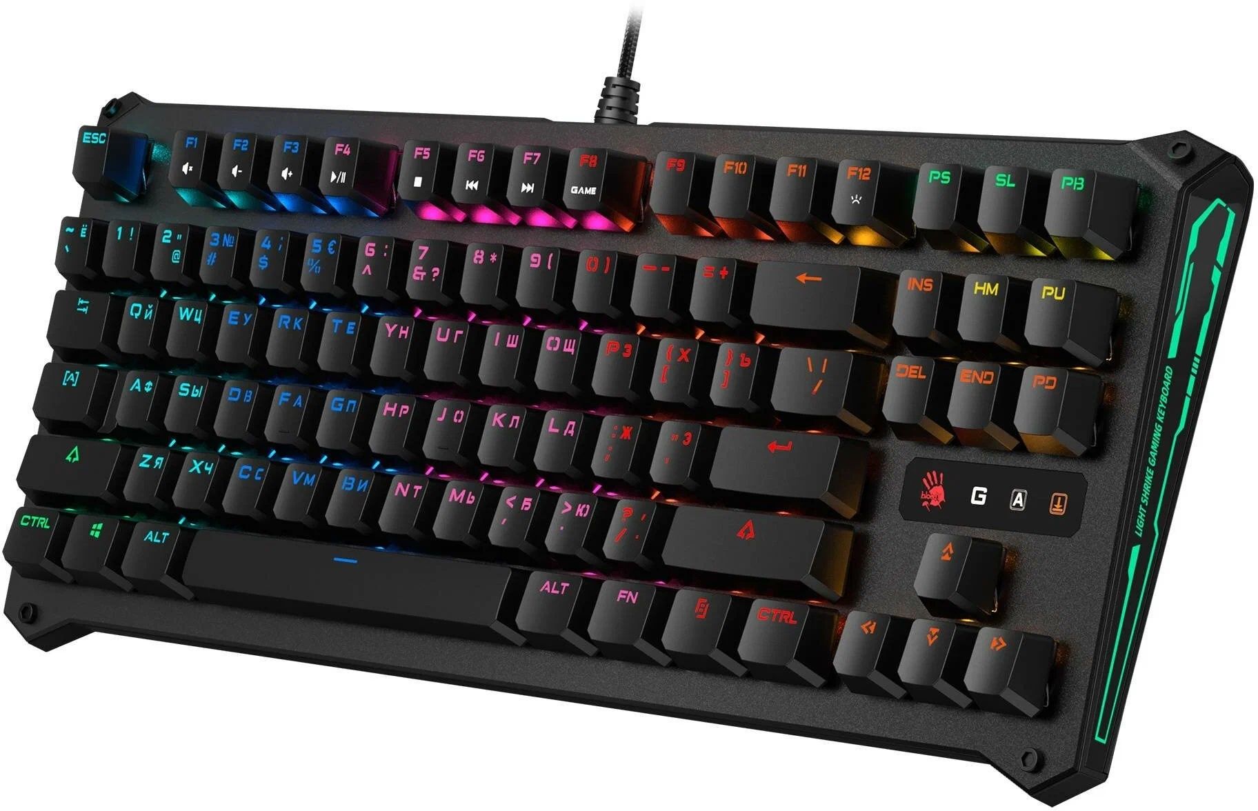 Игровая Клавиатура механика bloody light strike rgb mechanical b930