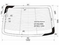 Стекло заднее с обогревом DAEWOO GENTRA/CHEVROLET AVEO 4D 06-11 Chevro