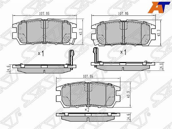 Колодки тормозные Mitsubishi Pajero