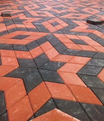 Брусчатка кирпичик 6см вибропресс, 3d 3д ромб, тротуарна плитка, аллея