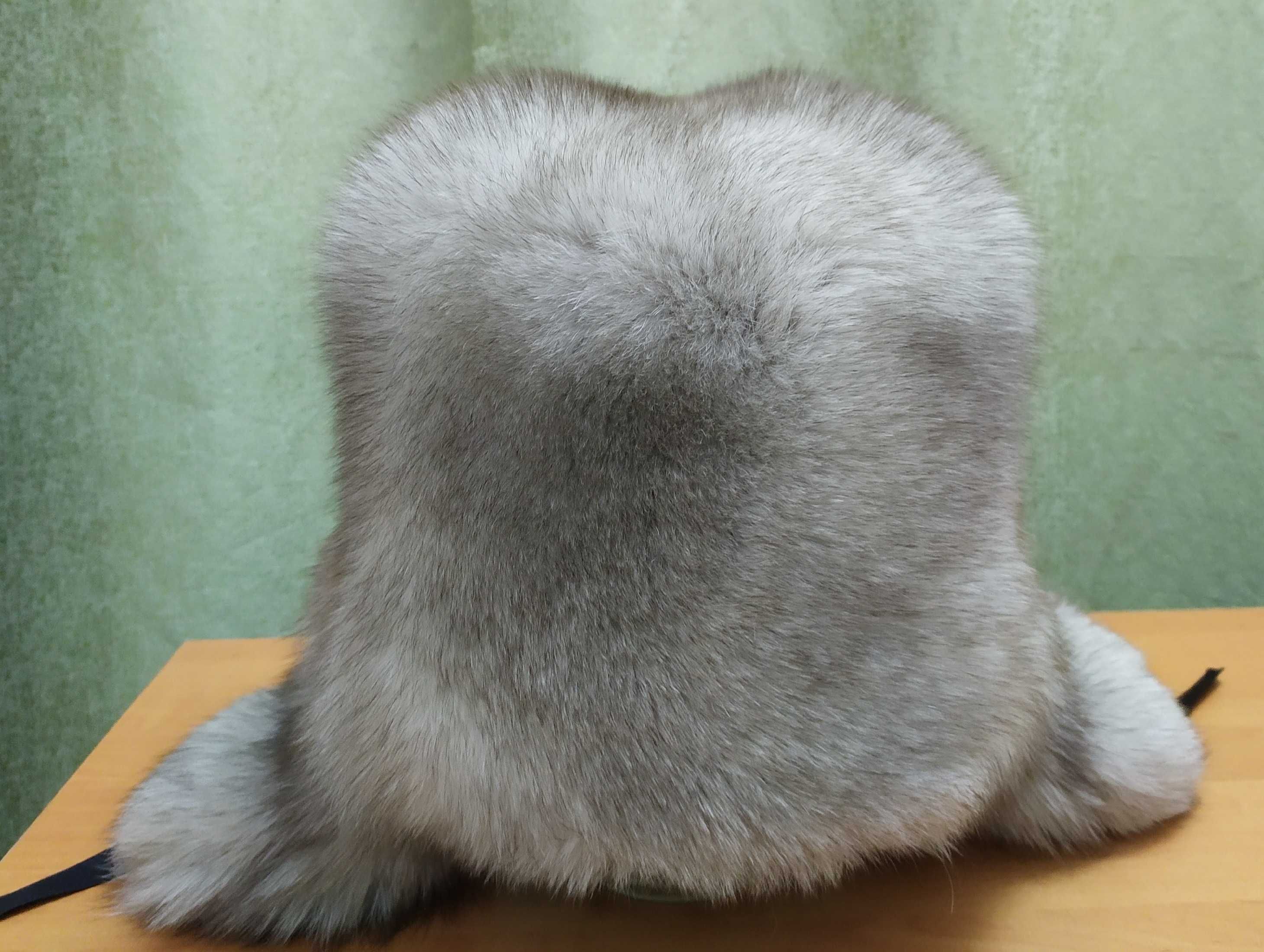 Песец ушанка (натуральный мех) шапка детская