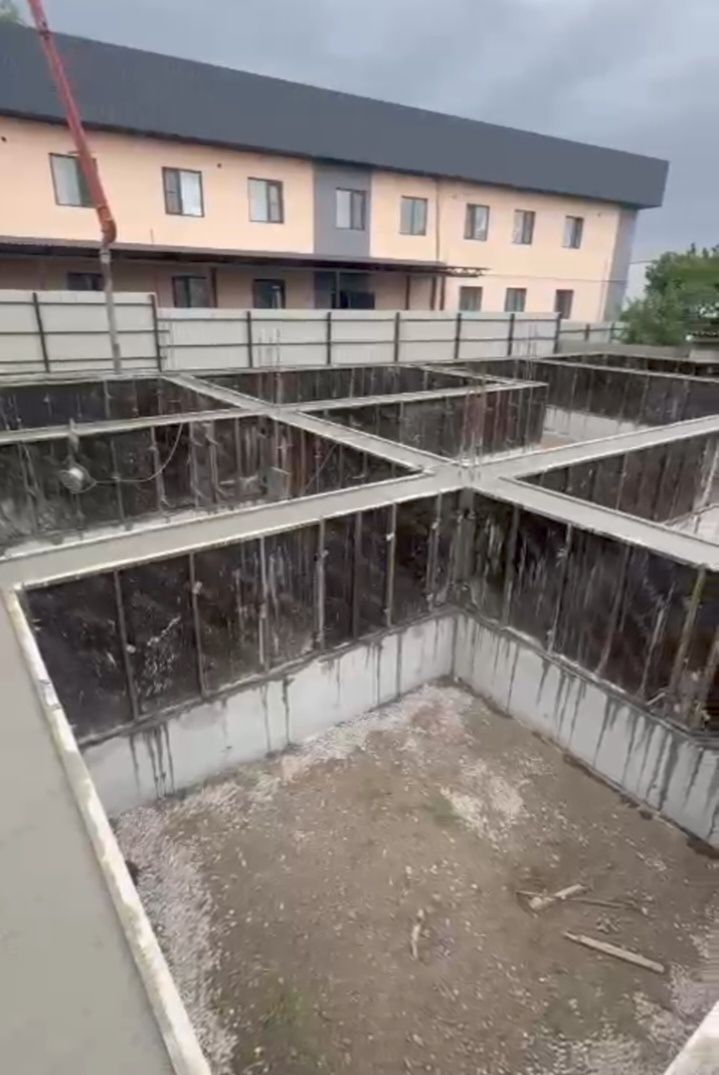 Заливка фундамент