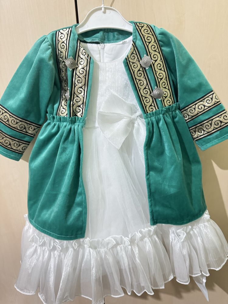 Прокат на тусау кесер (годик) платье, абайка, пинетки