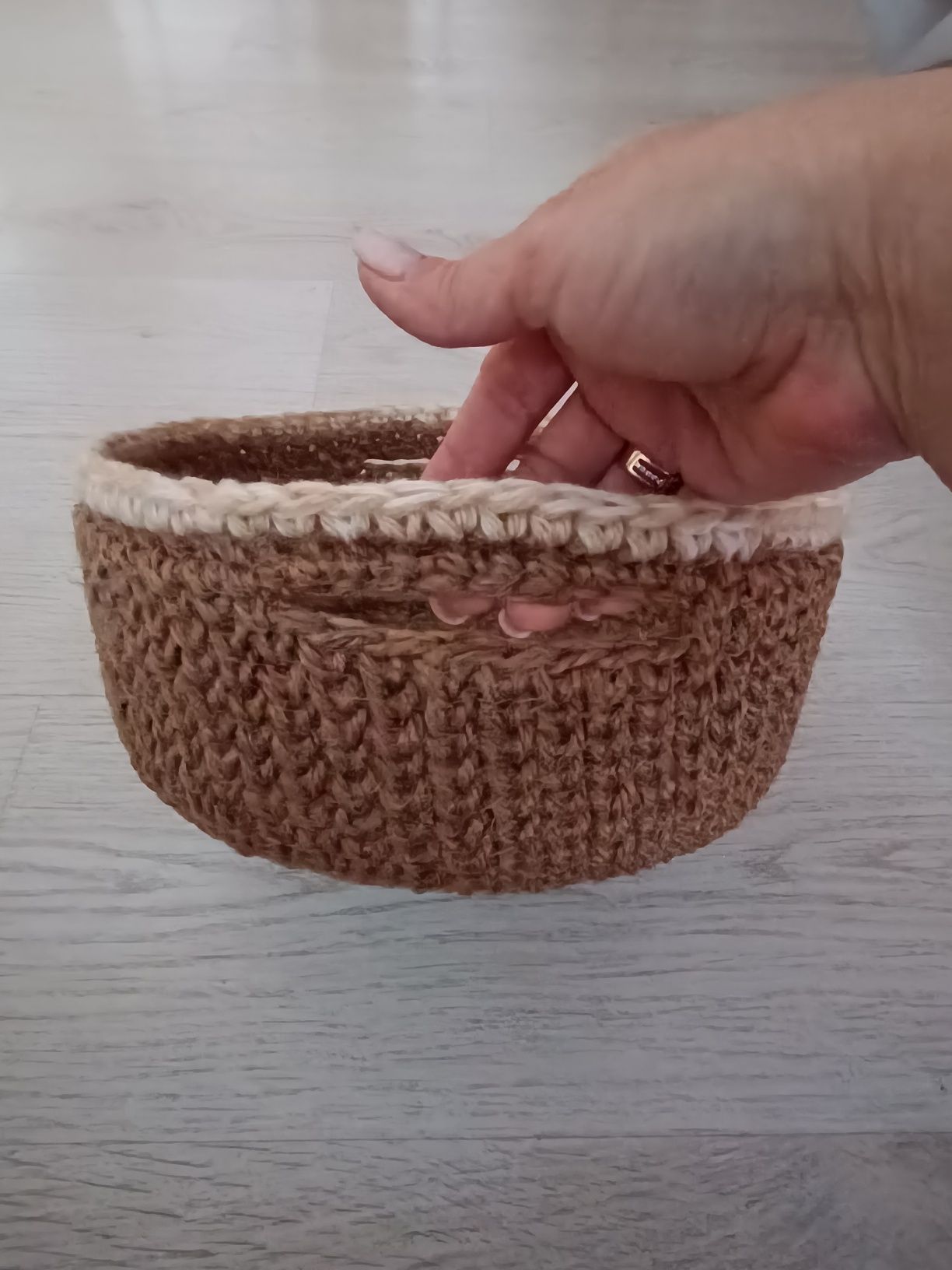 Вязаные корзинки из джута , стильное и экологичное хранение